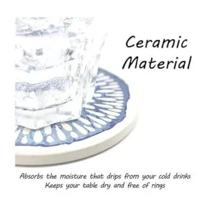 AD Juego de 6 posavasos con soporte para bebidas que_6