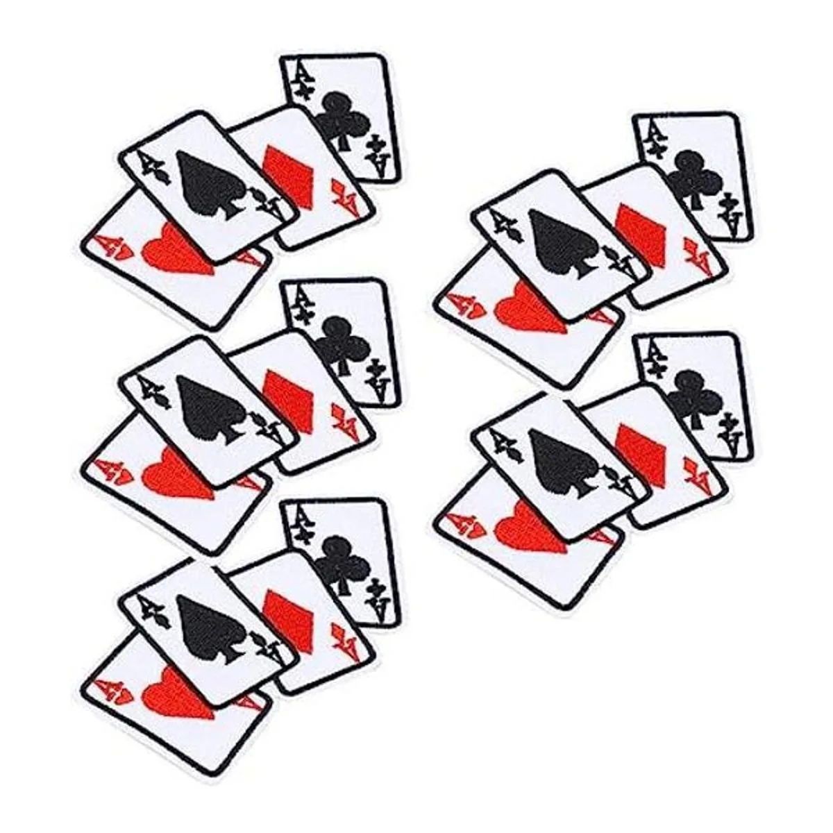 5 parches de reparación de costura parche de póker Ace