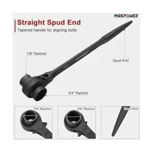 MAXPOWER Juego de 2 piezas de trinquete Spud de 34