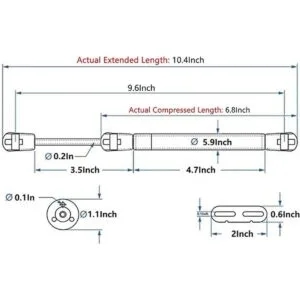 Paquete de 2 resortes de gas extendidos de 10 pulgadas de_3