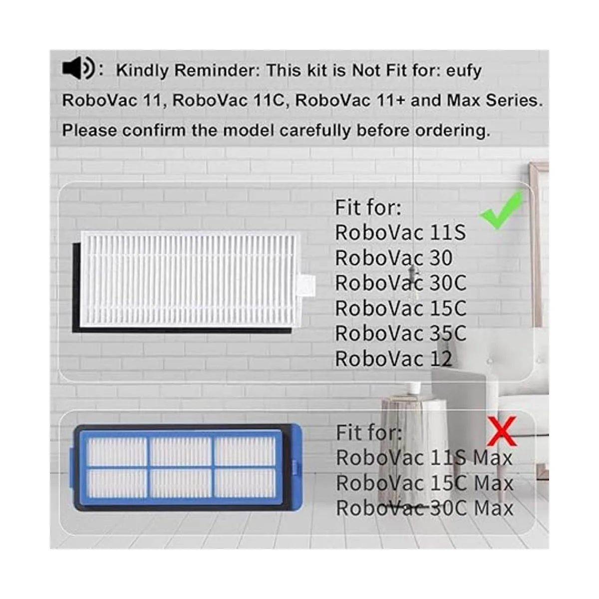 Kit de piezas de repuesto para Eufy RoboVac 11S RoboVac_2