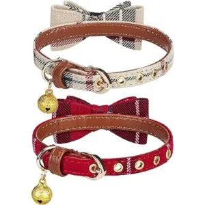 PUPTECK Collar de cachorro con campana paquete de 2