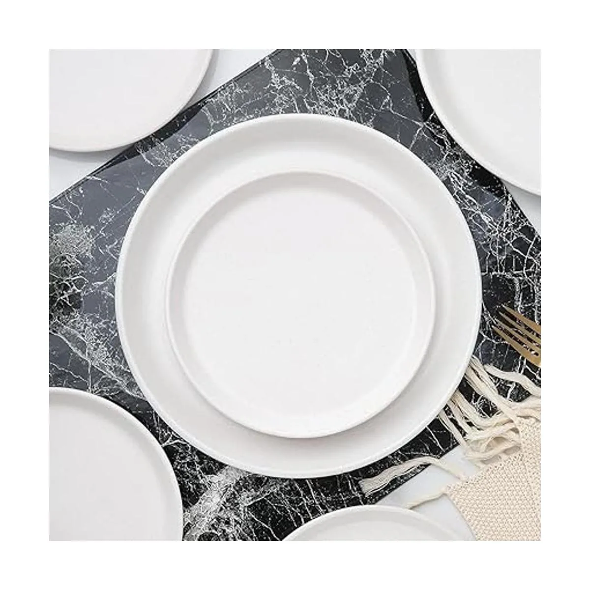 Stone Lain Juego de vajilla de cerámica Blanco Snow_3