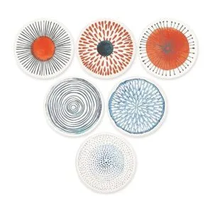 AD Juego de 6 posavasos con soporte para bebidas que_4