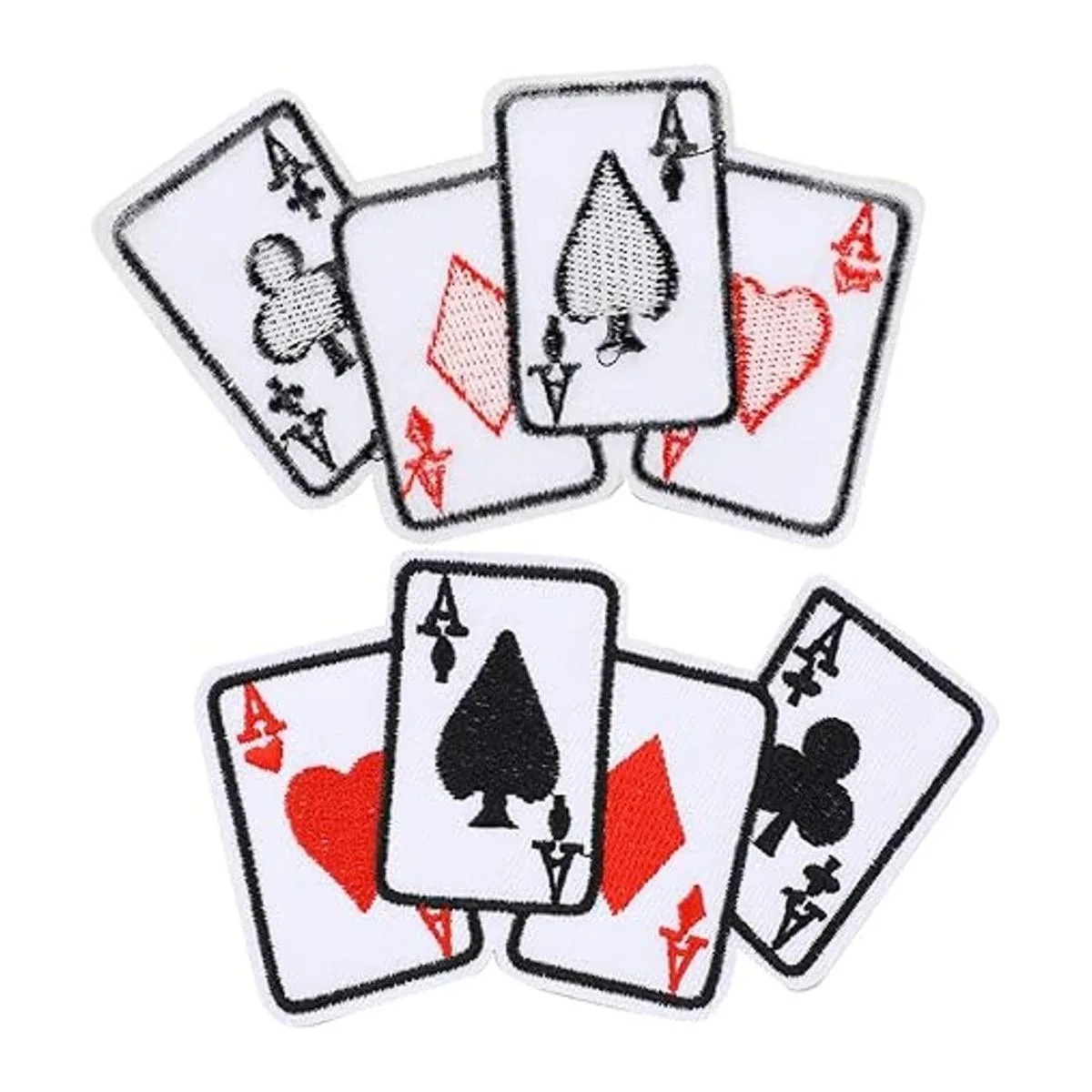5 parches de reparación de costura parche de póker Ace