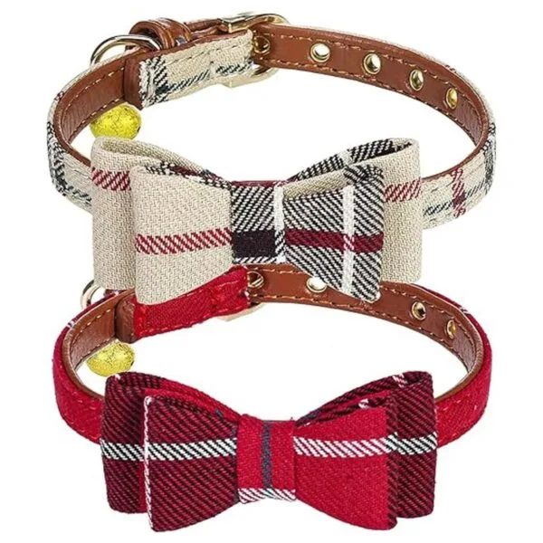 PUPTECK Collar de cachorro con campana paquete de 2