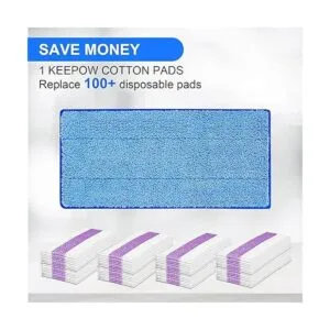 KEEPOW Almohadillas reutilizables para fregona compatibles_4