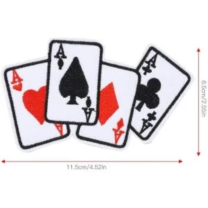 5 parches de reparación de costura parche de póker Ace