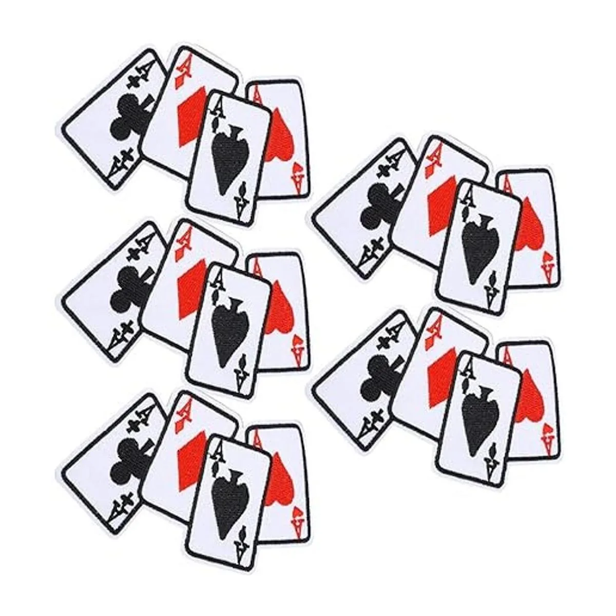 5 parches de reparación de costura parche de póker Ace