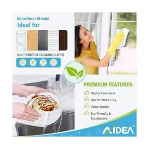 AIDEA Paño de limpieza de microfibra sin bordes paño