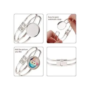 SUNNYCLUE 4 piezas de bandeja de bisel de 1 pulgada