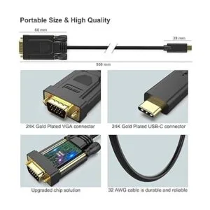 Cable USB C a VGA cable USB tipo C a VGA de Benfei_6