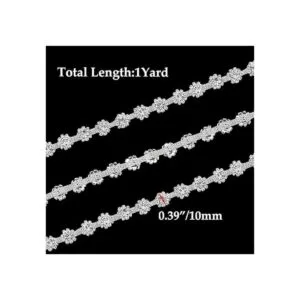 Cadena de cristal de 0.394 in y 1 yarda con forma de flor_2