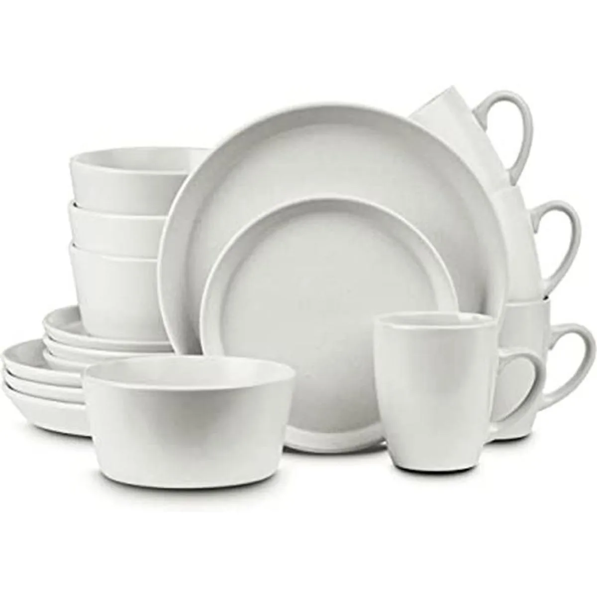 Stone Lain Juego de vajilla de cerámica Blanco Snow_1