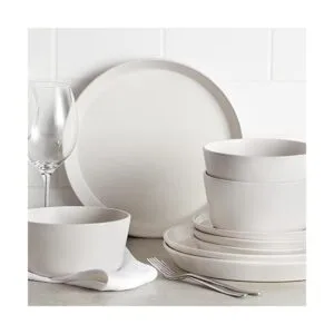 Stone Lain Juego de vajilla de cerámica Blanco Snow_2