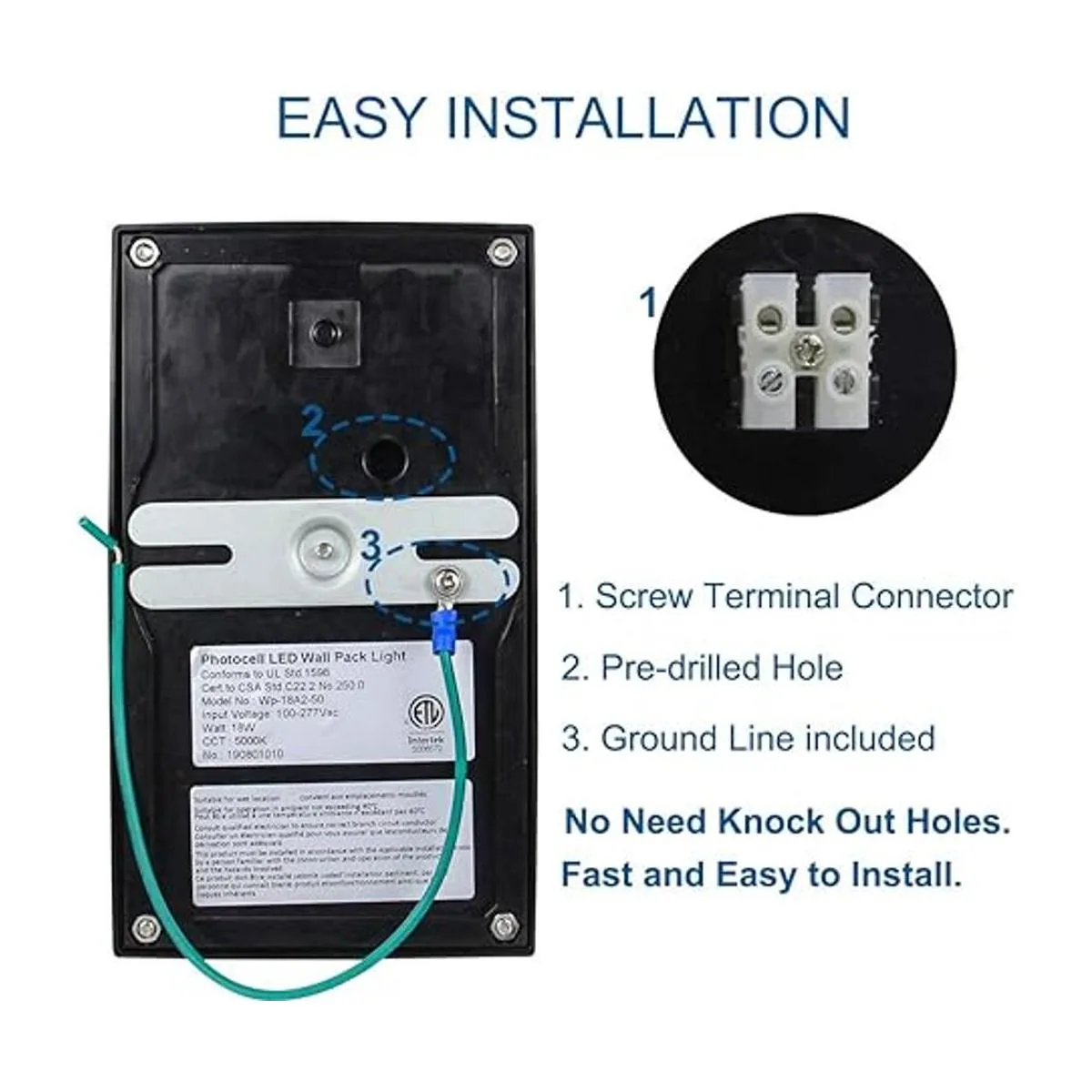 Dakason Paquete de pared LED de fotocélula del atardecer_3