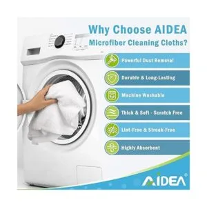 AIDEA Paño de limpieza de microfibra sin bordes paño
