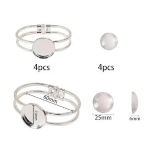 SUNNYCLUE 4 piezas de bandeja de bisel de 1 pulgada