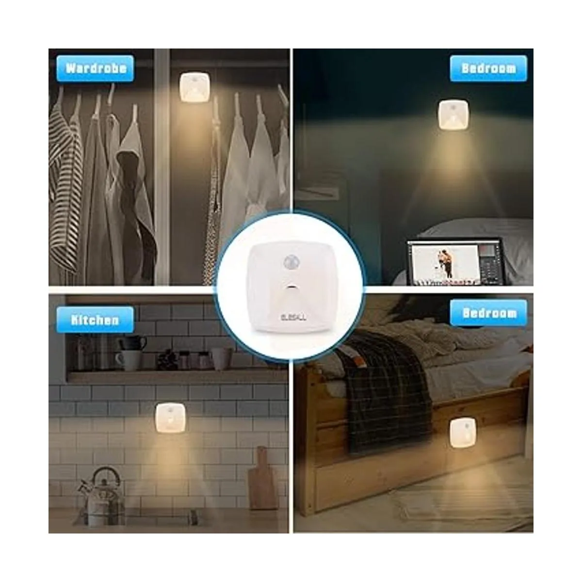 Luces con sensor de movimiento adhesivas luz nocturna LED