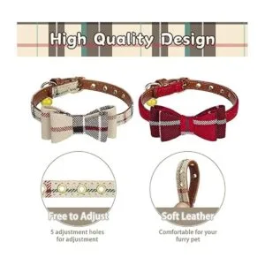 PUPTECK Collar de cachorro con campana paquete de 2