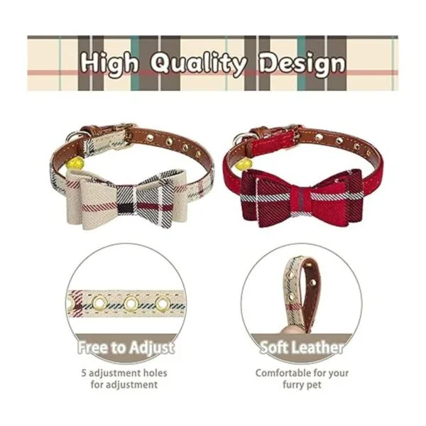 PUPTECK Collar de cachorro con campana paquete de 2