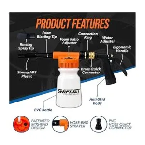 SwiftJet Pistola de espuma densa para lavar el auto_4