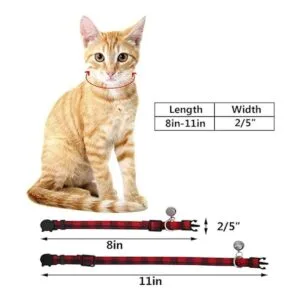SLSON 4 collares de gato con campanilla para gatos con