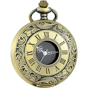 LYMFHCH Reloj de bolsillo vintage con escala de números_3