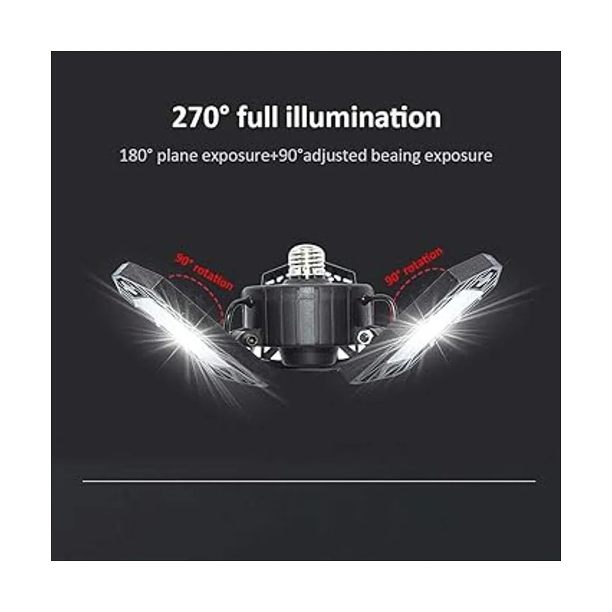 Luz LED de garaje 6000 lúmenes 6500 K luz diurna de 60_2