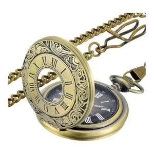 LYMFHCH Reloj de bolsillo vintage con escala de números_4