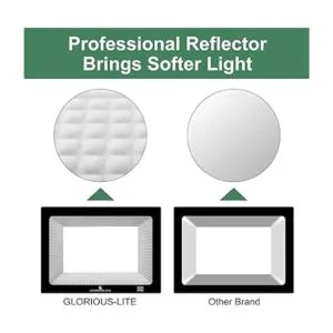 GLORIOUSLITE Paquete de 2 reflectores LED para exteriores