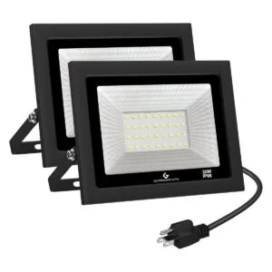 GLORIOUSLITE Paquete de 2 reflectores LED para exteriores