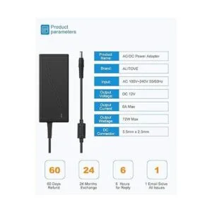 Fuente de alimentación de 12 V 6 A 72 W adaptador de CA_2