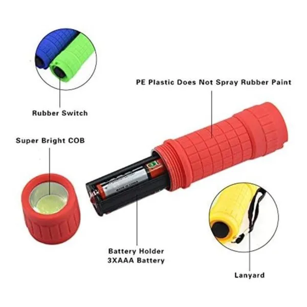 Paquete de 30 mini linternas 5 colores linterna LED COB_2