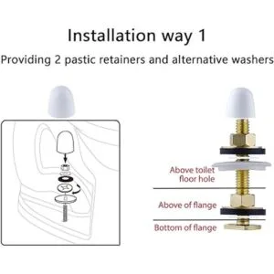 Juego de pernos y tapas para el suelo del inodoro_5