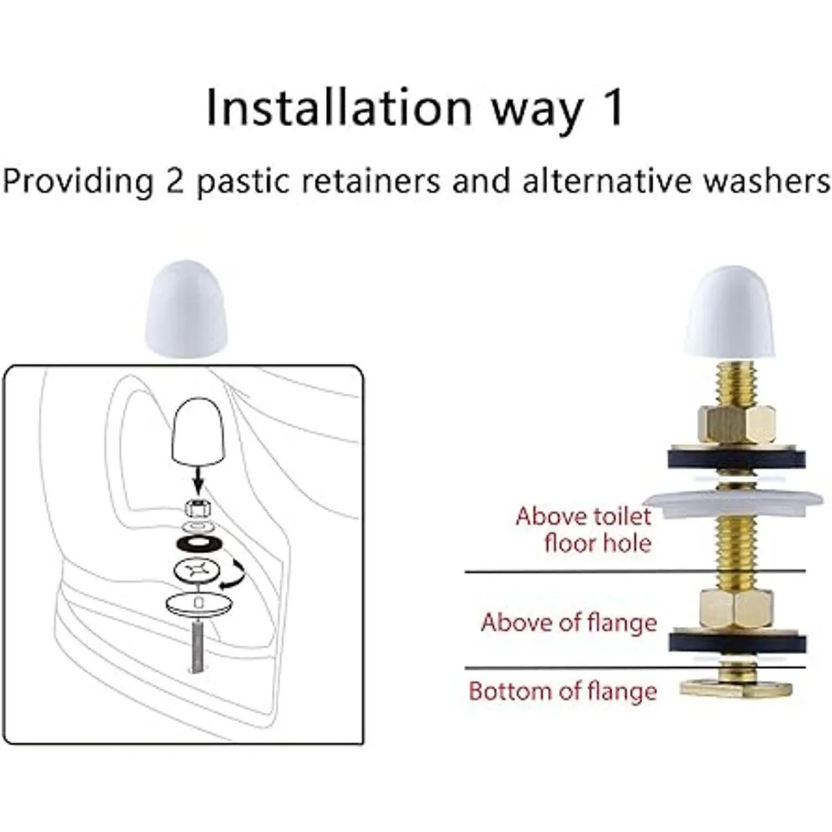 Juego de pernos y tapas para el suelo del inodoro_5
