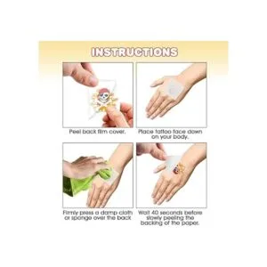 ArtCreativity Tatuajes temporales piratas para niños_5