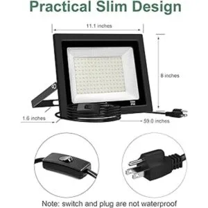 GLORIOUSLITE Paquete de 2 reflectores LED para exteriores