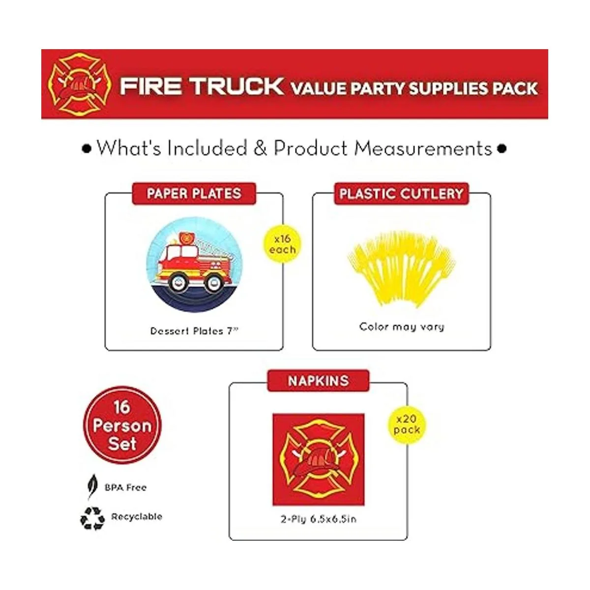 Paquete de suministros para fiestas de camiones de_2