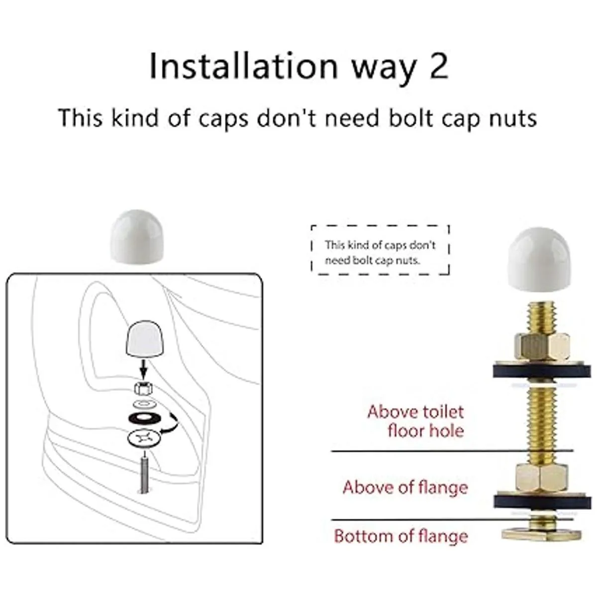 Juego de pernos y tapas para el suelo del inodoro_6