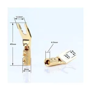 Monosaudio Banana Plugs Altavoz de latón chapado en oro_4