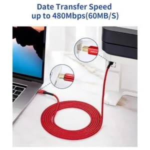 Cable de impresora USB B a USB C de 10 pies cable de_3