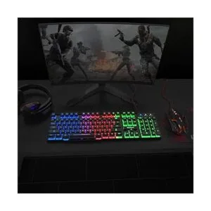 BlueFinger Teclado para juegos RGB y combo de mouse y_6