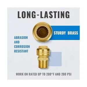 SUNGATOR Paquete de 6 adaptadores macho de 12 pulgadas_3