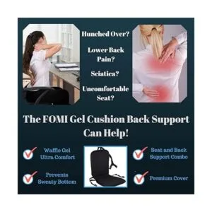 FOMI Cojín ortopédico para asiento y respaldo de gel de_4