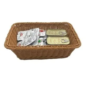 Cesta de pan de mimbre de 12 pulgadas tejida para servir_4