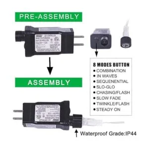 Orangie Luces LED de carámbano 96 luces LED de 9.8 pies_4