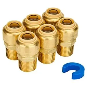 SUNGATOR Paquete de 6 adaptadores macho de 12 pulgadas_1