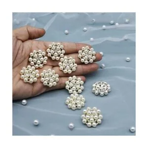 24 broches de cuentas planas de cristal con diamantes de_6