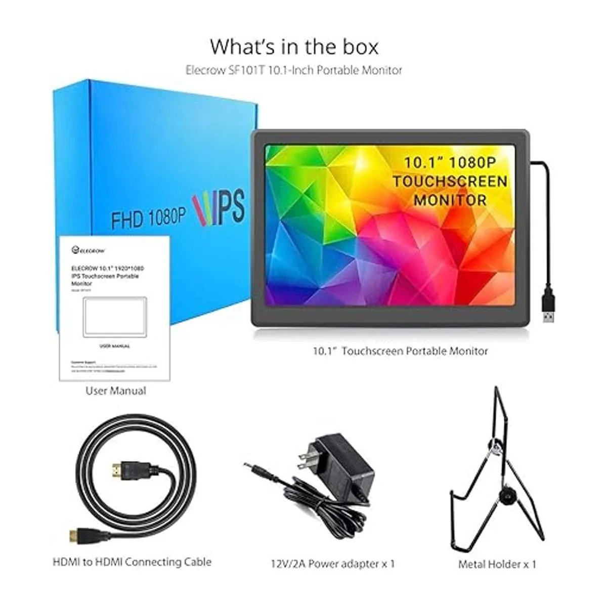 ELECROW Monitor de pantalla táctil de 10.1 pulgadas de_2